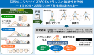 仰臥位エクササイズが立位バランスと敏捷性を改善